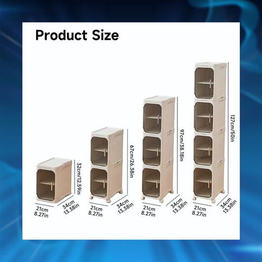 Slim Rolling Storage Cabinet