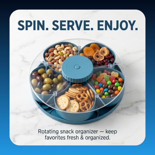Divided Spin and Snack Serving Tray
