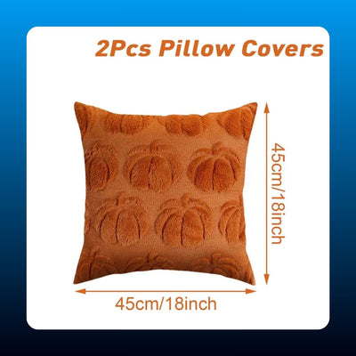 Tufted Pumpkin Fall Pillow Covers (2 Pack)