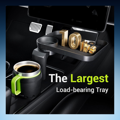 360° Rotating Car Cup Holder Tray