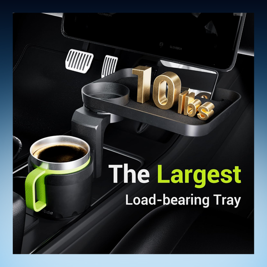 360° Rotating Car Cup Holder Tray