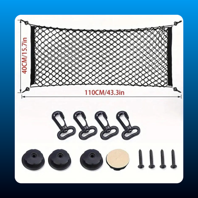 Stretchable Car Trunk Organizer Net with Hooks
