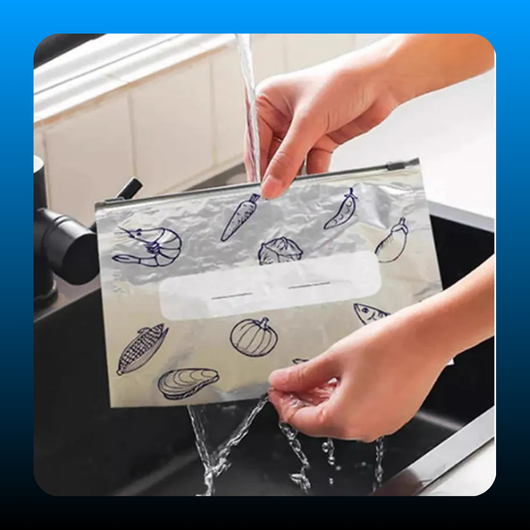 Reusable Aluminum Foil Sealable Storage Bags (30 Pack)