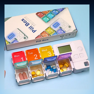 Pill Organizer with Digital Reminder Alarm