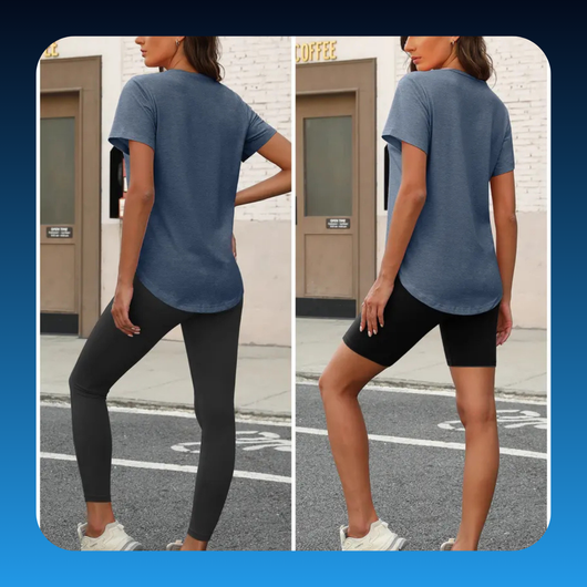 Loose Fit V-Neck T Shirts for Women Plus Size (4 Pack)