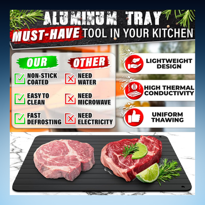 Fast Thaw Aluminum Defrost Tray