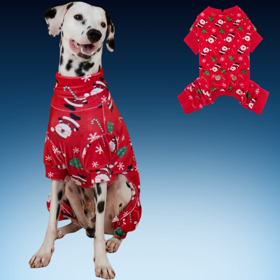Crystal Fleece Christmas Dog Onesie