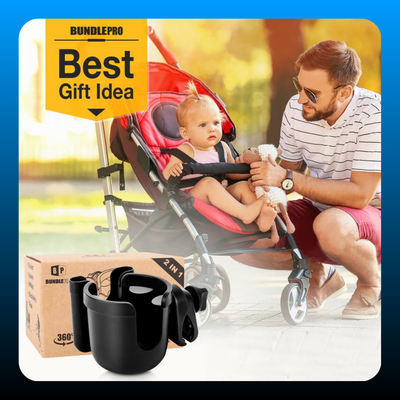 Universal Stroller Cup Holder with Mobile Phone Case
