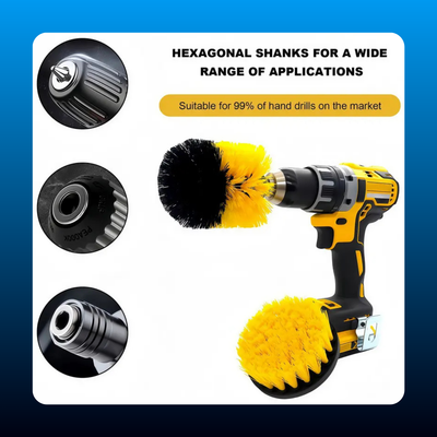 Drill Brush Attachment Set