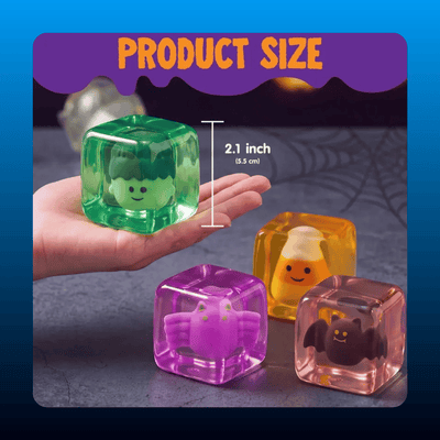 Glow-in-the-Dark Halloween Stress Cubes (4 Pack)