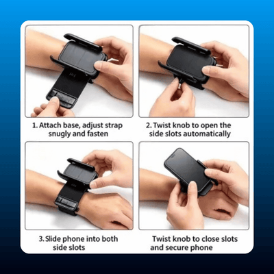 Rotatable Wrist Phone Holder with Twist Lock
