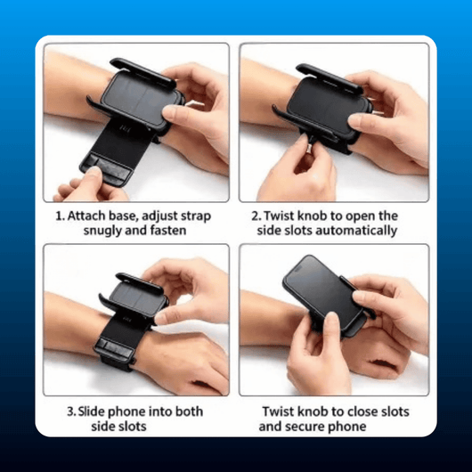 Rotatable Wrist Phone Holder with Twist Lock