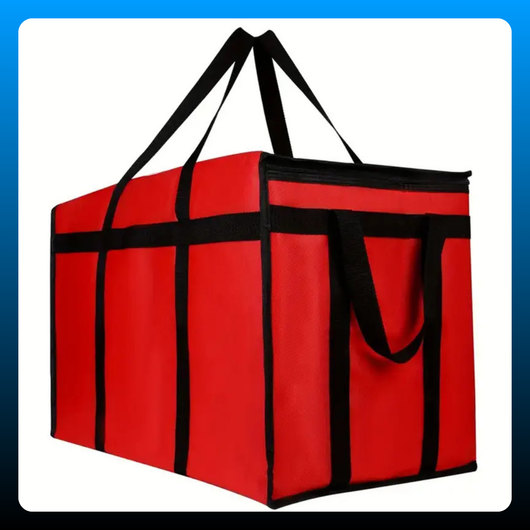 Foldable Oversized Red Cold & Heat-Resistant Insulated Bag