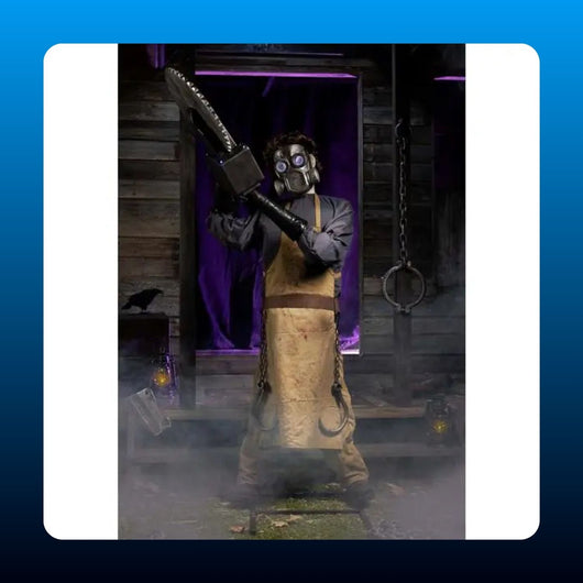 Animated Masked Chainsaw Figure Prop