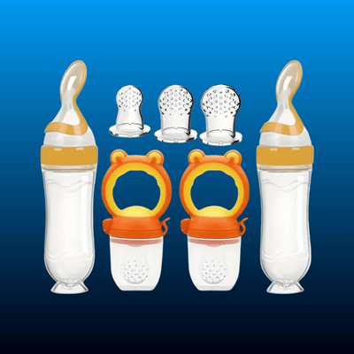 Baby Feeding Set with Squeeze Spoon and Fruit Feeder