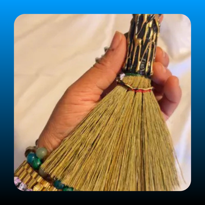 Crystal Broom Gemstone for Cleansing and Healing