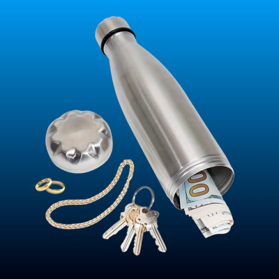 Stainless Water Bottle with Hidden Compartment