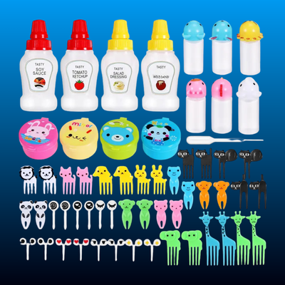 Mini Condiment Bottles for Kids Lunch Box