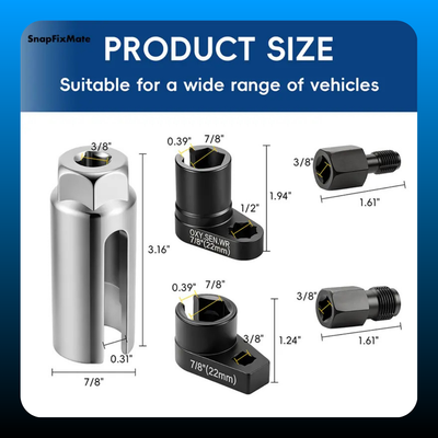 Forged O2 Oxygen Sensor Socket & Thread Chaser Set