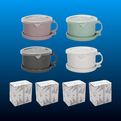 25oz Mug Meals with Lids (Set of 4)
