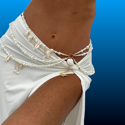 Shell and Starfish Layered Waist Chain