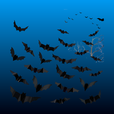 3D Bat Halloween Wall Decorations (36 Piece)