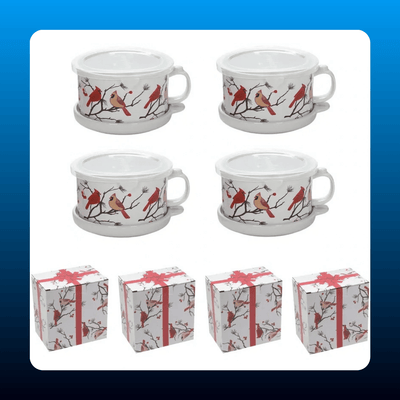 25oz Mug Meals with Lids (Set of 4)