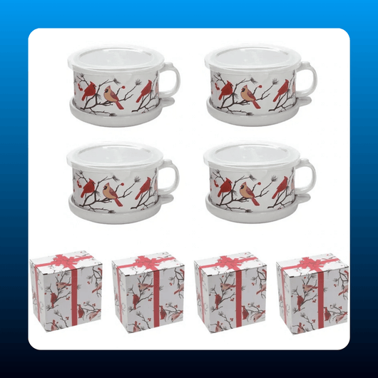 25oz Mug Meals with Lids (Set of 4)