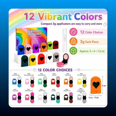 Temporary Hair Chalk Applicator (12 Pack)