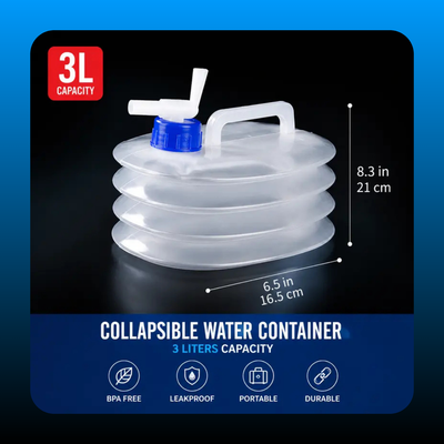 Collapsible Water Container with Faucet