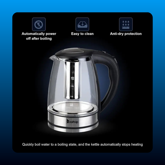 Electric Glass Kettle with Temperature Control