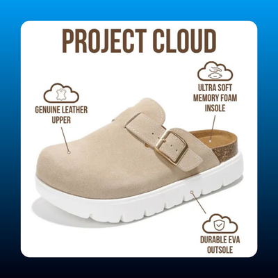 Genuine Leather Platform Clogs