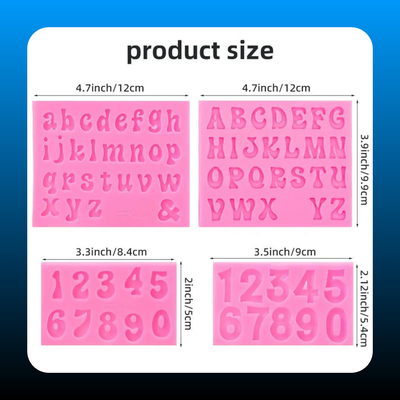4 Pack Letter Molds