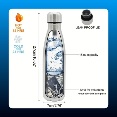 Stainless Steel Water Cup with Storage Tank