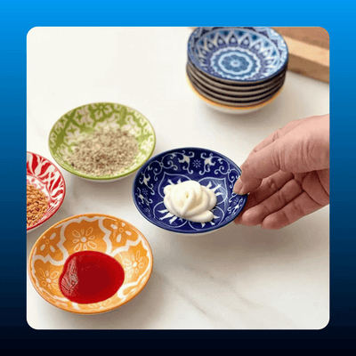 Round Ceramic Sauce Dishes
