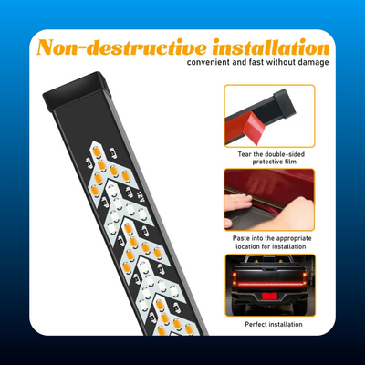 60-Inch LED Tailgate Light Bar Strip with Fall Warning Signal