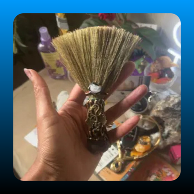 Crystal Broom Gemstone for Cleansing and Healing