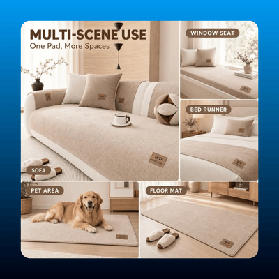 Chenille Sofa Cover Pad, Machine Washable
