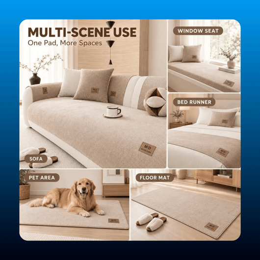 Chenille Sofa Cover Pad, Machine Washable
