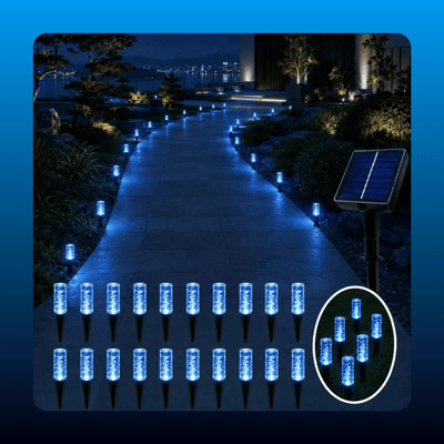 20-LED Solar Garden Stake Lights