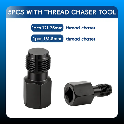 Forged O2 Oxygen Sensor Socket & Thread Chaser Set