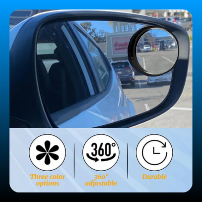 2PCS Round HD Glass Convex Rear View Mirror