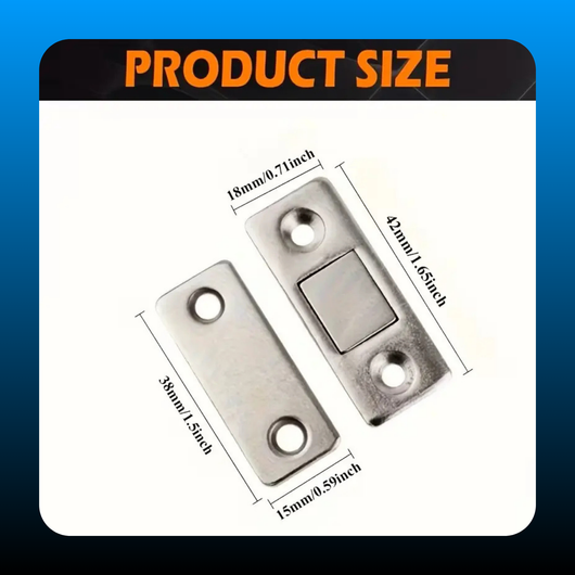 64pcs Ultra-Thin Stainless Steel Cabinet Door Closer