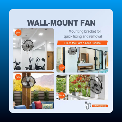 Waterproof Wall Mounted Oscillating Fan