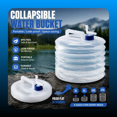 Collapsible Water Container with Faucet