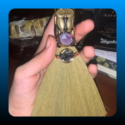 Crystal Broom Gemstone for Cleansing and Healing