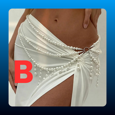 Shell and Starfish Layered Waist Chain