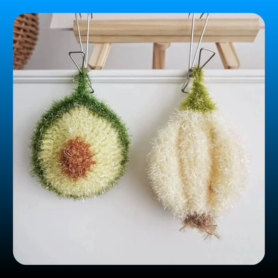 6pcs Scratch Free Hand Knitted Multipurpose Dish Scrubbers