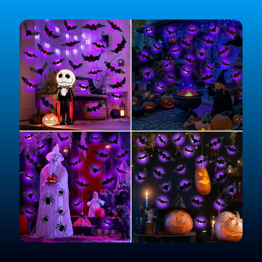 3D Bat Halloween Wall Decorations (36 Piece)