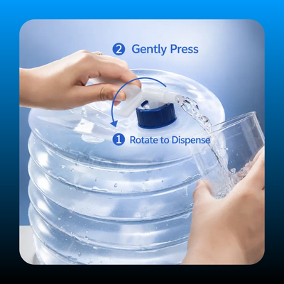 Collapsible Water Container with Faucet